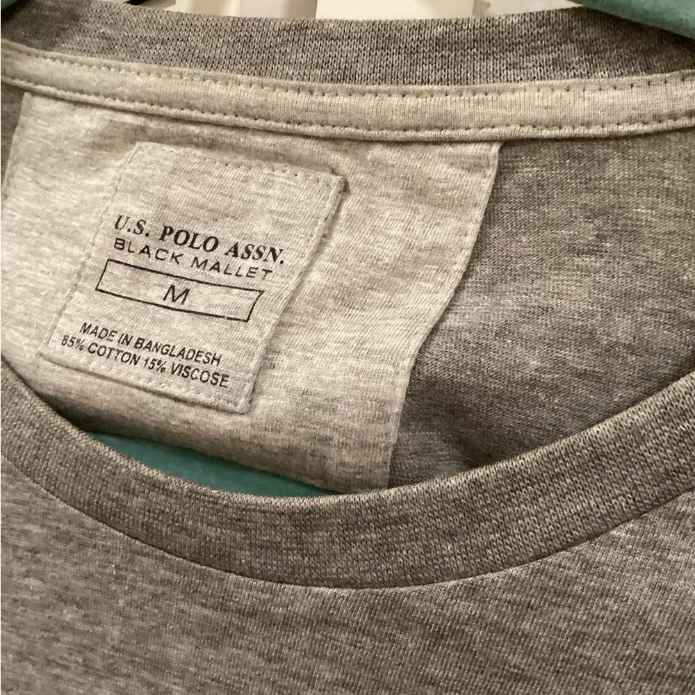 U.S. Polo Assn. Gray Long Sleeve Shirt “Black Mallet” Collection - Picture 3 of 6